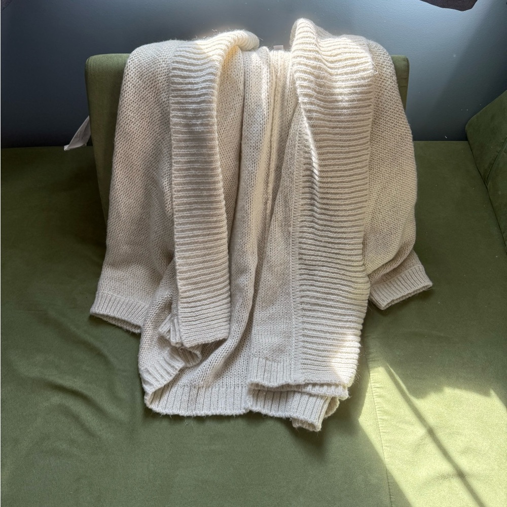 Aerie Cozy Cream Knit Cardigan